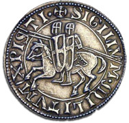 Historische Templermünze